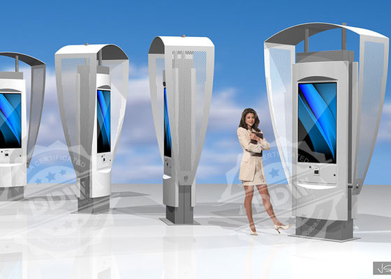Die alleindigitale beschilderung des wasserdichten Stands, die für öffentlichen Ort, Anzeige 1920x1080 lcd im Freien ist, unterzeichnet