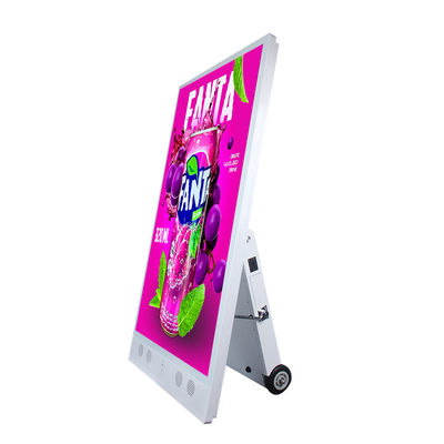 55 Zoll Outdoor Digital Signage Tragbare Batterie und LCD Werbebildschirme für Werbekampagnen im Freien