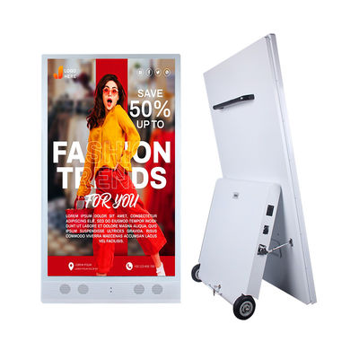 55 Zoll Outdoor Digital Signage Tragbare Batterie und LCD Werbebildschirme für Werbekampagnen im Freien
