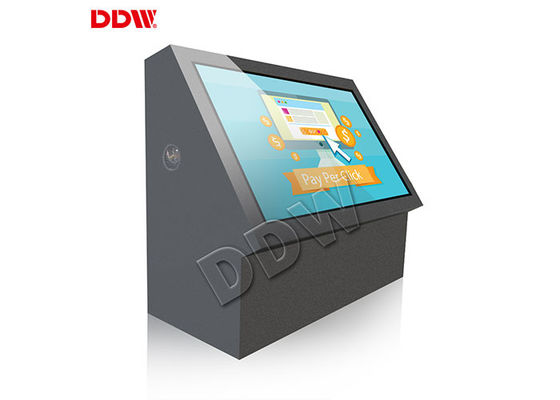 55 Zoll Außen IP65 Wasserdichtes Bodenstand Touchscreen Kiosk Werbebildschirme Android 6.1 Betriebssystem DDW-ADO5501SN