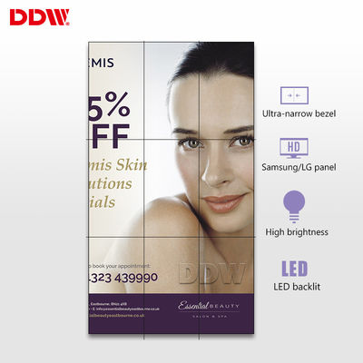 Videowand-multi Schirm Fahrwerkan der wand befestigte Blendschutzoberfläche der Werbungs-55 DDW LCD