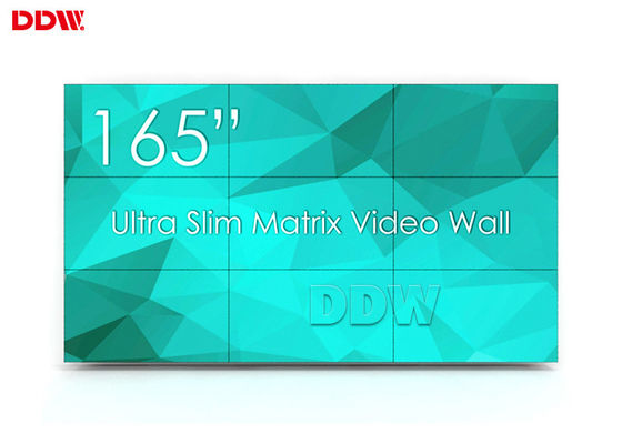 An der Wand befestigte 3x3 Videowand, vertikale Videowand 1080P UHD 49 Zoll