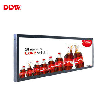 23.1 Inch Transparent LCD Screen Stretched Digital Signage Monitor Display For Elevator