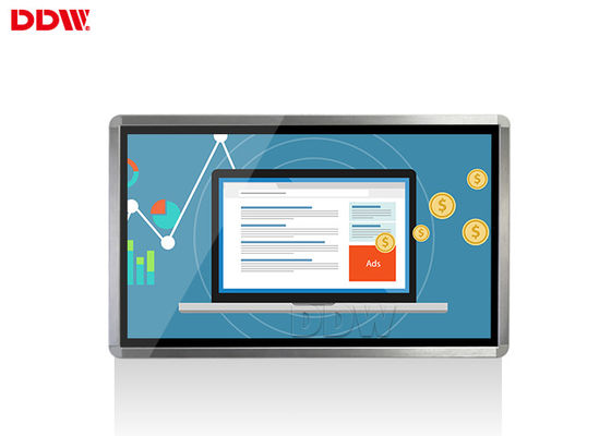 Transparente LCD-Anzeige 32" digitale Beschilderung Außengehäuse, das schwarzes Modul Netz Wifi 3g/4g hinaufklettert