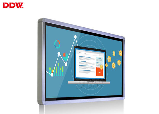 FHD-Innenaufzugs-an der Wand befestigte Werbung zeigt Touch Screen hohe Helligkeit an