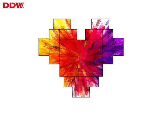 Herz formen Mosaik-Video-Wand/wechselwirkende Noten-super schmale Einfassungs-Videowand